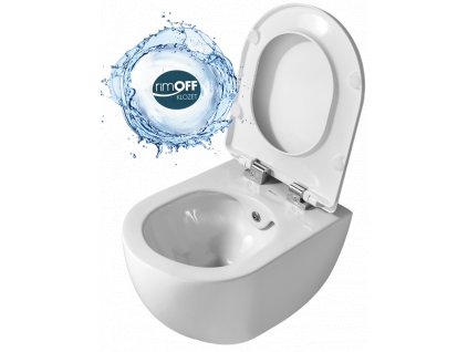 CREAVIT FE322 RIMFREE závěsné wc s bidetovou tryskou bez splachovacího okruhu