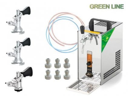 LINDR PYGMY 20/K GREEN LINE výčepní zařízení - sestava komplet bajonet + plochý + kombi, SET01605