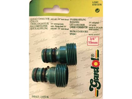 ELGO Rychlospojková přípojka, 3/4"vnější závit, 2ks,LQ9C