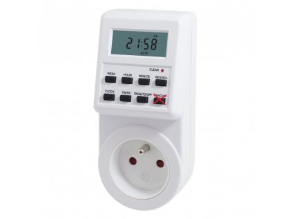 Elektronické spínací digitální hodiny / zásuvka - týdenní, HDT-07
