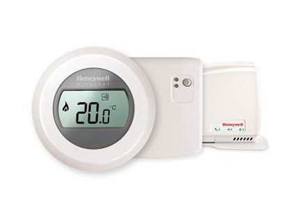 Honeywell ROUND bezdrátový jednozónový prostorový termostat (sada termostat, relé, gateway), Y87RFC2074