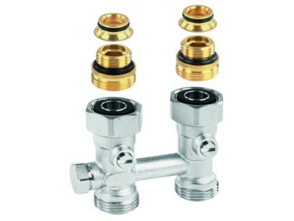 HONEYWELL Resideo V2461 Verafix-VK (H-blok) regulační a uzavírací šroubení, přímé, připojení potrubí 3/4", připojení OT 1/2", V2461DY15A