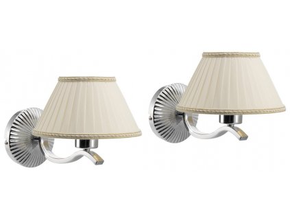 Gallo Wood ISOTTA nástěnné svítidlo E27, 60W, 230V, 2 ks, chrom 021003ST71IM2-C