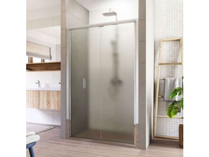 Mereo Sprchové dveře, Lima, zalamovací, 90x190 cm, chrom ALU, sklo Point CK80122K