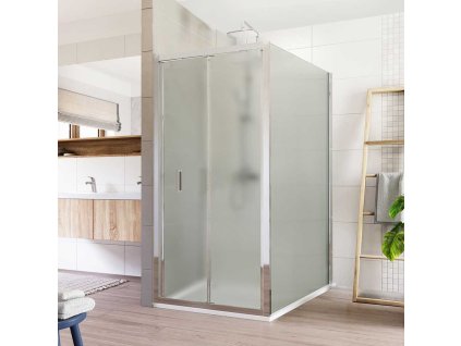 Mereo Sprchový kout, Lima, obdélník, zalamovací, 90x120 cm, chrom ALU, sklo Point CK87122K