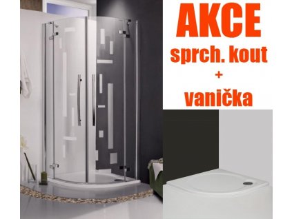 ROLTECHNIK akční set: sprchový kout GR2 design plus / 900 + vanička z litého mramoru TAHIT