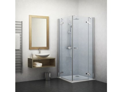 ROTH ELEGANT LINE GDOL1/800 sprchové dveře 800x2000mm levé jednokřídlé, bezrámové, brillant/transparent, 132-800000L-00-02