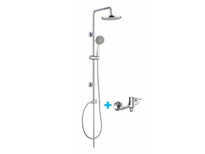 Mereo Sprchový set: Nástěnná sprchová baterie 100 mm, se sprch. soupravou, talířovou a ruční sprchou CB610AZL
