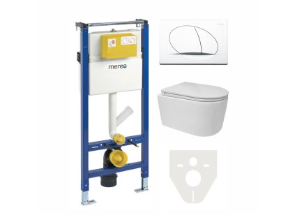 Mereo WC komplet pro sádrokarton s příslušenstvím MM02SETRA