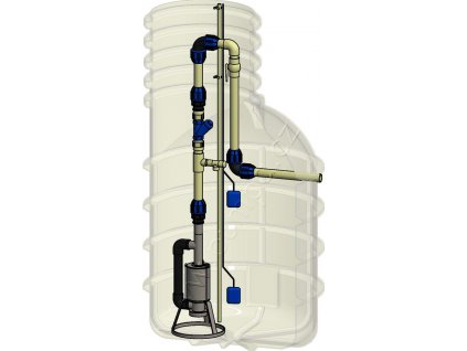 PUMPA Classic set HD pro tlakovou kanalizaci DN40 včetně čerpadla Pumpa INOX Morava HD 5-16-T 1,1kW 400V kabel 10m ZB00062077