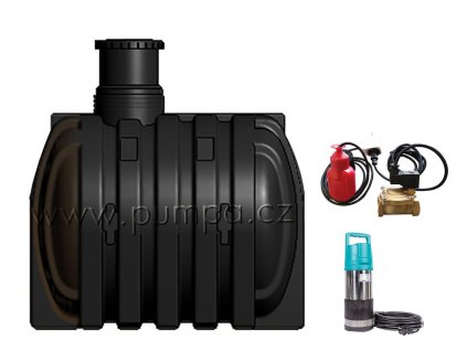 Sestava na dešťovku PUMPA RAIN SET LKS 5000L - nádrž (ELBI CU), ponorné čerpadlo, systém dopouštění ZB00052900