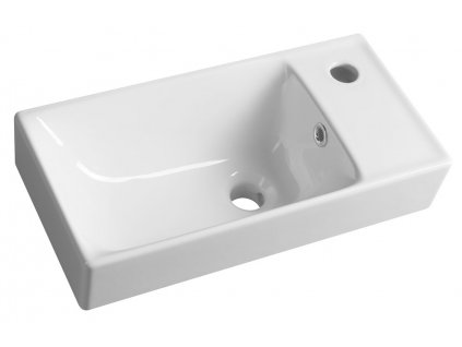 CERASTYLE NUALI keramické umývátko 50x25cm, baterie vpravo, bílá TU0122