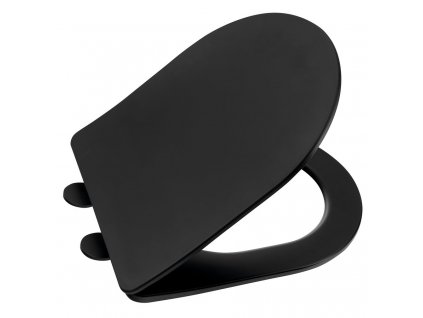 Sapho PACO WC sedátko, SLIM, Soft Close, Easy Take, černá mat PCS1012B