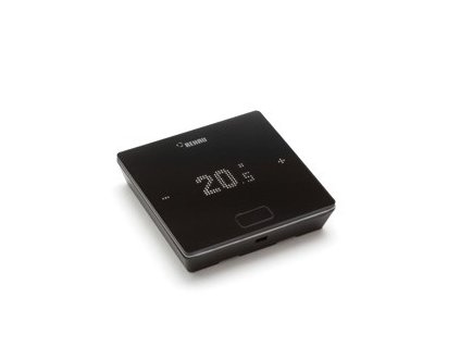 REHAU NEA SMART 2.0 prostorový termostat HRB s teplotním čidlem a čidlem vlhkosti, černý - rádiový provoz, 13280131003