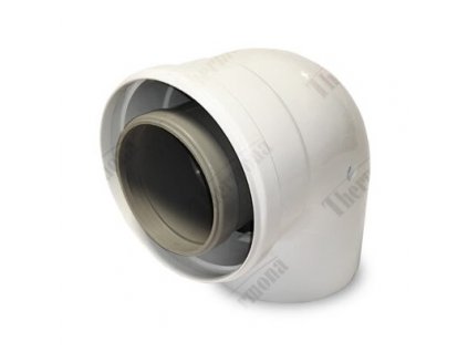 Koleno souosé průměr 80/125, 90°, PP/AL, 24676