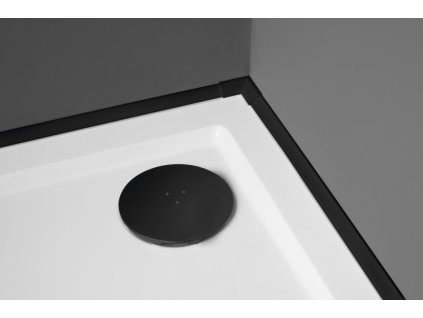 Polysan Krycí lišta pro vany a vaničky, 2x 1950mm, 2x roh, 2x zakončení, černá mat 91020B