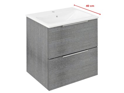 Sapho CIRASA umyvadlová skříňka 48x54x39cm, dub stříbrný CR492-1111