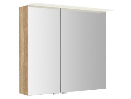 Sapho LINEX galerka s LED osvětlením, 80x70x15cm, dub alabama LX080-0022