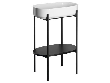 Sapho PUNO podstavec s umyvadlem 550x860x360mm, černá SKA570-2-01