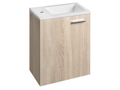 Aqualine ZOJA skříňka s umyvadlem z litého mramoru 40x22 cm, dub platin 51049DP-01