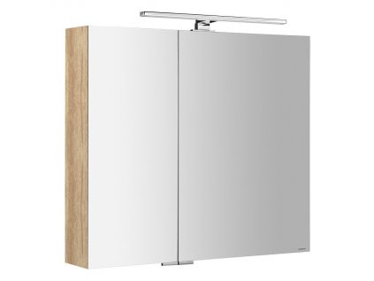 Sapho MIRRÓ galerka s LED osvětlením, 80x70x16cm, dub alabama MC080-0022