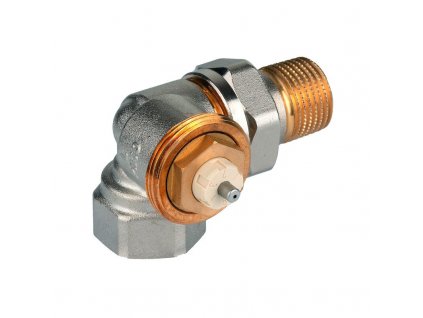 Honeywell Resideo V2020 termostatický ventil, kuželka SX, s přednastavením, úhlový levý, PN10, DN15, připojení 1/2" - zkrácená verze, V2020LSX15