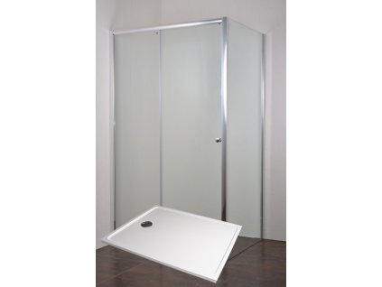 ARTTEC Sprchový kout rohový s posuvnými dveřmi ONYX A 1 čiré sklo 120 x 90 x 198 cm s vaničkou z litého mramoru POLARIS PAN04509