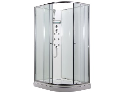 ARTTEC SIRIUS 120 x 90 cm - Masážní sprchový box model 4 chinchilla sklo levá vanička PAN04555