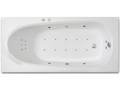 ARTTEC RHEY FLAT 170 x 75 cm hydromasážní akrylátová vana PAN04368