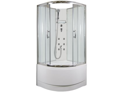 ARTTEC CALYPSO 90 x 90 cm - Masážní sprchový box model 4 chinchilla sklo PAN04430