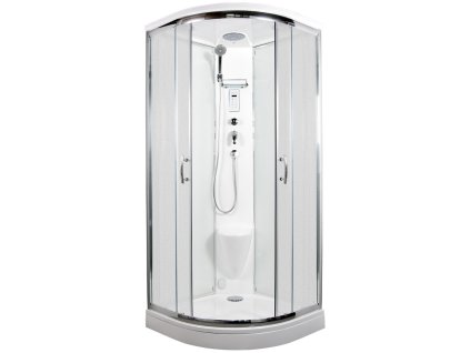 ARTTEC BRILIANT 90 x 90 cm - Parní sprchový box model 8 chinchilla sklo PAN01235