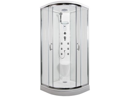 ARTTEC BRILIANT 90 x 90 cm - Parní masážní sprchový box model 9 chinchilla sklo PAN04617