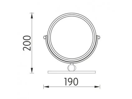 NIMCO kosmetické stojánkové zrcadlo skládací, ZR 7892N-26