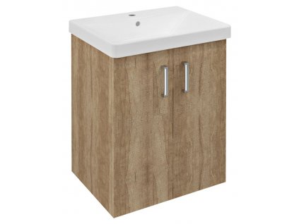 Sapho THEIA umyvadlová skříňka 56,4x70x44,2cm, 2xdvířka, dub alabama TH062-2222