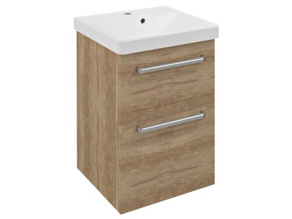 Sapho THEIA umyvadlová skříňka 46,4x70x44,2cm, 2xzásuvka, dub alabama TH050-2222
