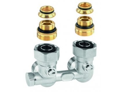 HONEYWELL Resideo V2461 Verafix-VK (H-blok) regulační a uzavírací šroubení, rohové, připojení potrubí 3/4", připojení OT 1/2", V2461EY15A