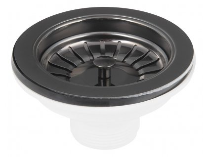 Bruckner Dřezová výpust 6/4", nerez/gun metal 155.121.6