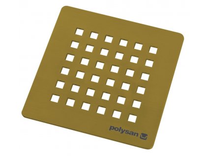 Polysan FLEXIA čtvercová krytka sifonu, zlato mat 73248