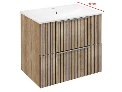 Sapho CIRASA STRIP umyvadlová skříňka 58x54x39cm, dub alabama CR592-2322
