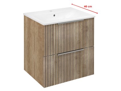 Sapho CIRASA STRIP umyvadlová skříňka 48x54x39cm, dub alabama CR492-2322