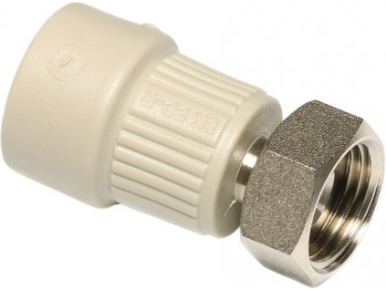 WAVIN EKOPLASTIK PPR přechodka kov 25mm, 3/4", s převlečnou maticí, svařovací, voda, PP-R, SZM02525XX