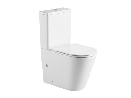 Mereo WC kombi, vario odpad, kapotované, Smart Flush RIMLESS, keramické vč. sedátka VSD91T1