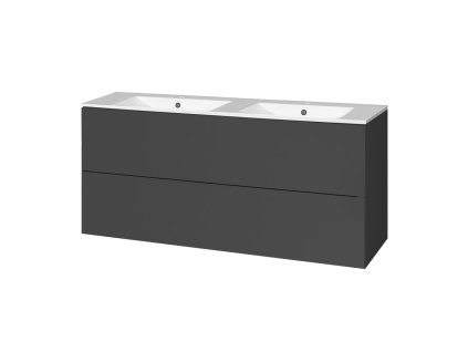 Mereo Aira, koupelnová skříňka s keramickým umyvadlem 121 cm, antracit CN753