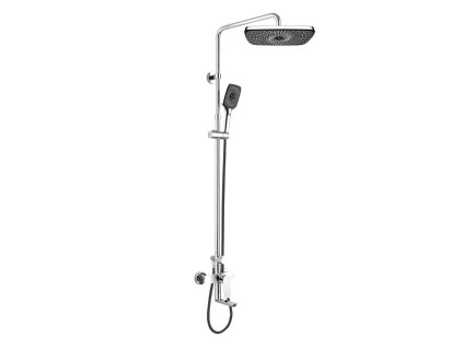 Mereo Viana vanová baterie s talířovou hranatou  sprchou, černá CBE60101SG