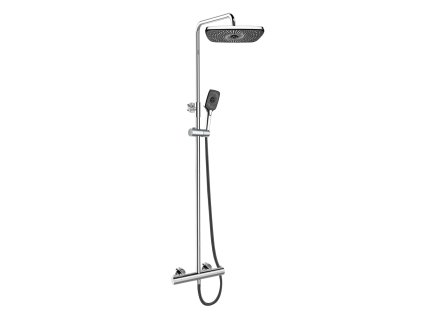 Mereo Termostatická sprchová baterie s  talířovou hranatou sprchou, černá CB60104TSG