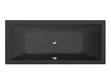 Polysan KRYSTA obdélníková vana 180x80x39cm, černá mat 71710.21