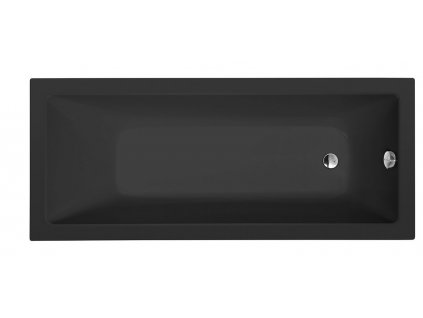 Polysan NOEMI obdélníková vana 170x70x39cm, černá mat 71708.21