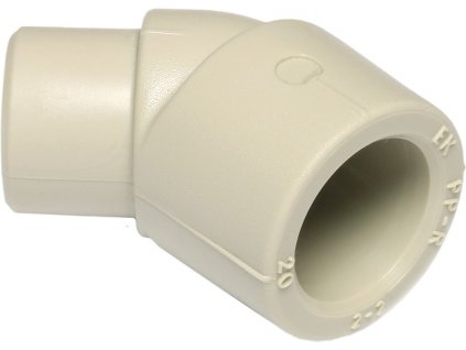 WAVIN EKOPLASTIK PPR koleno vnitřní/vnější 25mm, 45°, svařovací, voda, PP-R, SKO12545XRCT