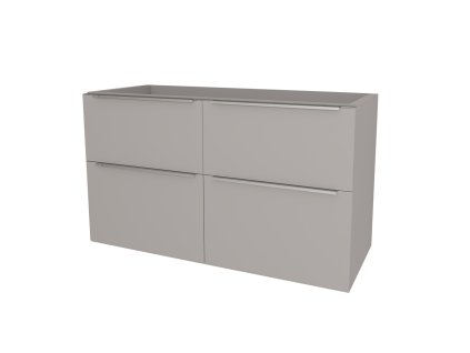 Mereo Mailo, koupelnová skříňka 121 cm, chrom madlo, Multidecor, Arktická šedá CN593SARS1