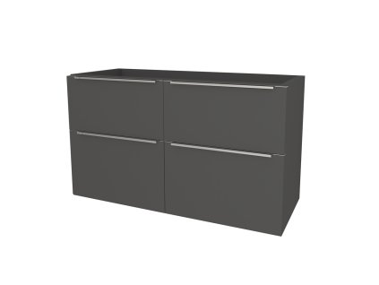 Mereo Mailo, koupelnová skříňka 121 cm, chrom madlo, Multidecor, Šedý diamant CN593SSEDD